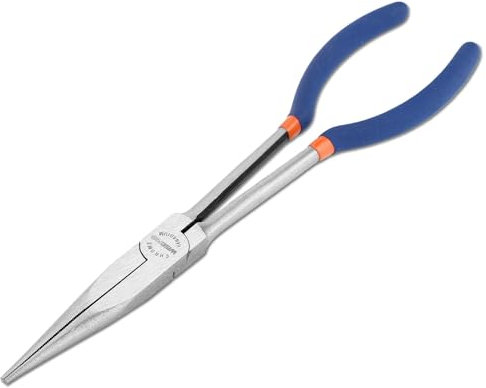 WISEPRO 11 Inch Extra Long Reach Needle Nose Pliers, Straight Long Nose Pliers for Wire Processing, Home Repairing