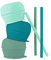 Boon Snug Silicone Sippy Cup Lids and Straws - Includes 3 Lids and 3 Straws - Convert Any Kids Cups or Toddler Cups into Straw Sippy Cups - Toddler Feeding Supplies and Travel Essentials - Green