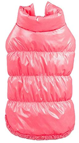 YAOTT Herbst Winter Haustier Hunde Katzen Daunenjacke, Hund Mantel Verdickung, Wasserdicht Fleece gefüttert Warme Winterjacke Hunde Bekleidung für Teddy, Yorkshire Terrier, Chihuahua, Pommern Rosa S