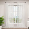 WOLTU Gardinen, Vorhänge für Wohnzimmer Kinderzimmer Schlafzimmer, mit Kräuselband, Leinenoptik, Halbtransparent Voile, 140 x 245 cm, Beige