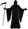 Morph Disfraz La Muerte Adulto Hombre, Disfraz Fantasma y Parca para Halloween, L