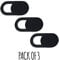 Pack of 3 x Laptop Camera Covers [Black]