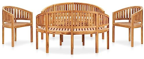 vidaXL 5-TLG. Garten-Lounge-Set Massivholz Teak