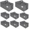 VENO Lot de 8 Sac Rangement Vêtements grand, Sacs Déménagement Pliable avec Sangles de Sac à Dos et Poignées Solides, Alternatives aux Cartons de Déménagement (Gris, Lot de 8)