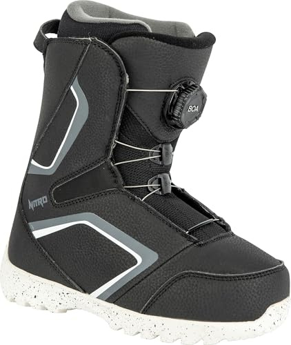 Nitro Droid Boa ´22 Bateau de Snowboard Adulte Unisexe, BLK-WHT-Charcoal, Taille 190