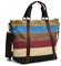 CHEREEKI Handbags for Women Crossbody Bags Tote Shoulder Bags for Ladies with Zip Cord Striped Canvas Top Handle Laptop for Work School Travel Shopping Daily Use Large Capacity