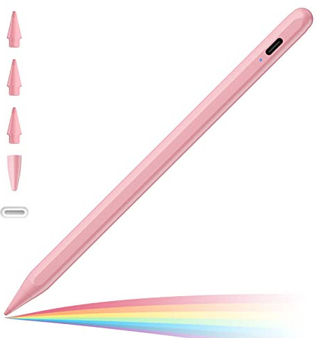 Penna per iPad 2024-2018,Cisteen con Sensibile all'inclinazione & Rigetto del palmo Pencl per Apple iPad Pro 11/13 M4,iPad Air 11/13 M2,iPad 10/9/8/7/6,iPad Pro 11/12.9, iPad Air 5/4/3, iPad Mini 6/5