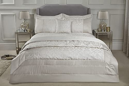 Emma Barclay Eden Jacquard-Tagesdecken-Set, gesteppt, für Doppel- und King-Size-Betten, cremefarben