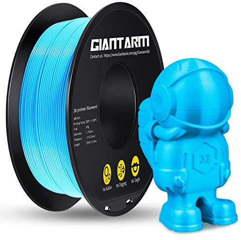 GIANTARM PLA Filament 1.75mm,3D Drucker Filament PLA 1kg,MaBgenauigkeit +/- 0,02mm,3D-Druckmaterialien,PLA Hellblau