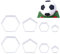 HOMEJOY 8 Pièces Emporte Piece Foot Emporte-PièCes En Football Coupe-Biscuits en Plastique Emporte-Pièces Hexagonaux pour La DéCoration De Dessert De GâTeau Artisanat Outils