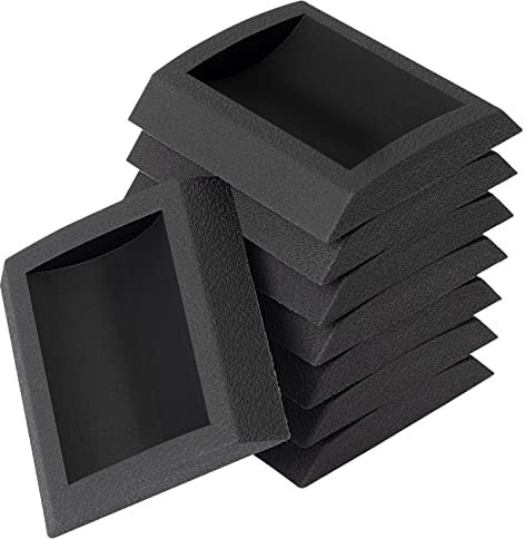 Bed Stoppers Furniture Stopper, 8 Pack Wheel Stoppers Furniture Caster Cups - Premium Solid Rubber Caster Cups Furniture Cups Fits to All Floors & Wheels of Sofas, Beds, Chairs, Prevents Scratches