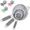 3 Pack Stainless Steel 18/8 Extra Fine Double Mesh Strainers, Large, Medium & Small Sifters with Comfortable & Non Slip Handles, Ideal for Pasta, Rice, Tea, Spaghetti, Quinoa, Baking