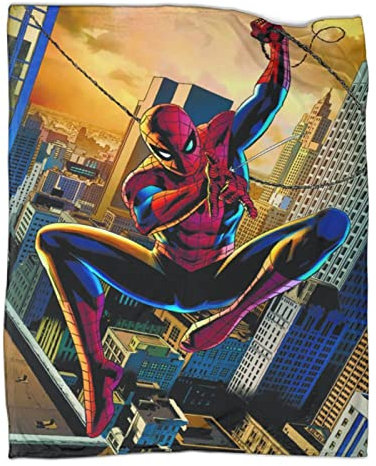 UNDERZY Spider-Man Kuscheldecke Fleecedecke 60x80inch(150x200cm) Peter Parker Decke Wohndecken 3D Druck Weichen Kuscheldecke Flauschig Fleecedecke Als Sofadecke Couchdecke Für Mädchen Jungen