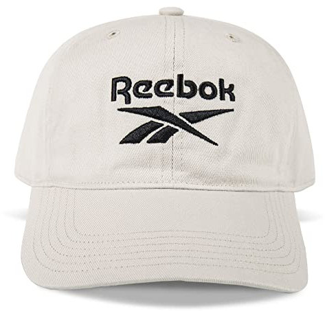 Reebok Unisex-Erwachsene Casual Relaxed Logo Cap with Adjustable Strap for Men and Women (One Size Fits Most) Baseballkappe, Mondstein