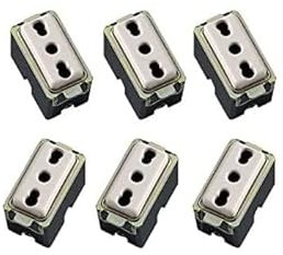 OPIROS Promo Box Prese Bivalenti Compatibili Con Tipo Magic Presa Bivalente Bipasso 2P+T 10/16Ampere 250 Volt (6)