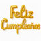 Globos FELIZ CUMPLEAÑOS en español - Guirnalda Decoracion cumple - Globo de aluminio - Super facil montaje - Incluye una cañita - Viene en 3 partes para facilitar el inflado (ORO)