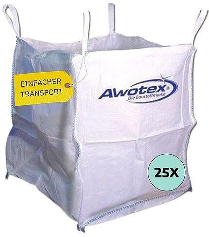 AWOTEX Steine Big Bag 90x90x90 cm unbeschichtet I 25 Stück