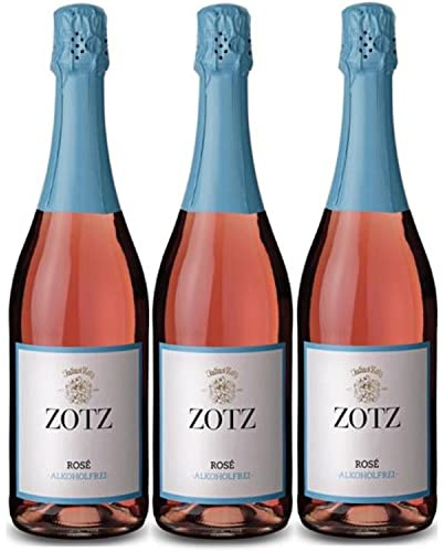 Julius Zotz Rosé Alkoholfrei alkoholfreier Sekt Roséwein Wein alkoholfrei Baden vegan Deutschland I FeinWert Paket (3 Flaschen)