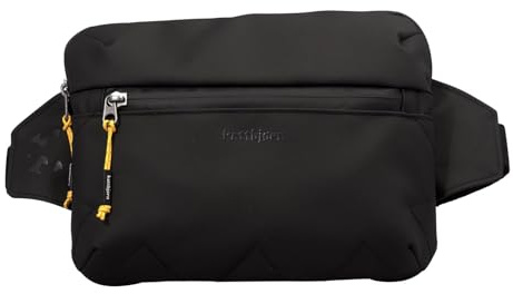 Kattbjörn Hipbag Hüfttasche Black mit 3 Fächer Verstellbarer Gurt Bauchtasche Schwarz