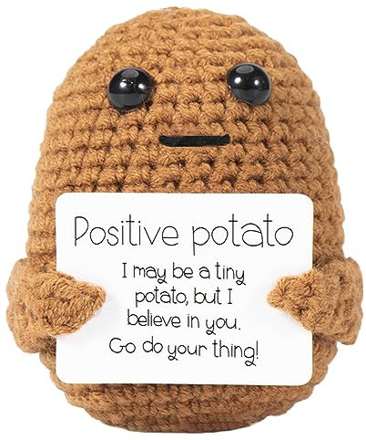 XBOCMY Pocket Hug Positive Kartoffel, Kreative Strickwolle Kartoffel Puppe, Mutmacher Geschenk, Geschenke für Frauen