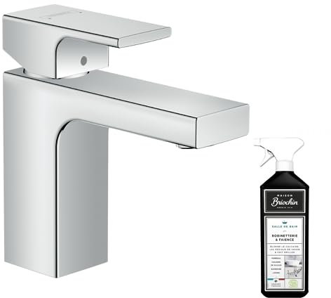 Mitigeur lavabo HANSGROHE 100 avec tirette et vidage chrome + nettoyant Briochin