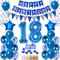 Luftballons 18 Geburtstag Dekoration Junge Ballon Deko 18. Geburtstag Junge blau Geburtstagsdeko 18 jahre Junge Geburtstag Tortendeko 18.geburtstag Junge birthday Banner Party Deko 18 Geburtstag