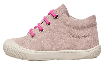 Naturino Cocoon-Lauflernschuhe aus Veloursleder-Rosa, Rosa-Fuchsie 24