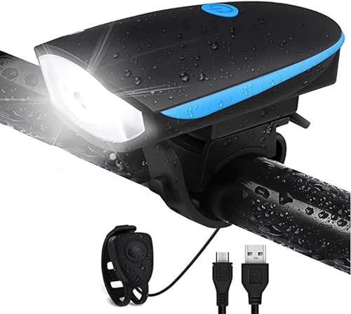 Lampada da bicicletta con Campanello elettrico, Lampada da bicicletta Super Luminosa per Ciclismo di Notte, Accessori per Mountain Bike da Strada per Adulti per Bambini