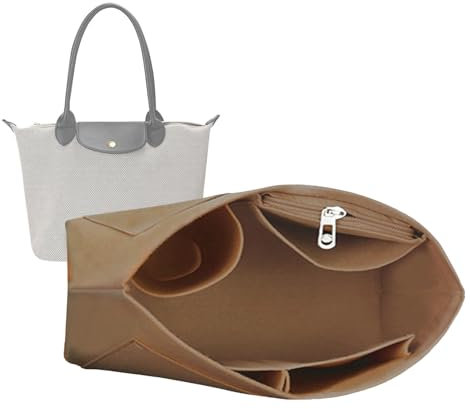 Handtaschen-Organizer-Einsatz für Le Pliage Neo Handtaschen, hochwertiger Filz-Organizer, CAMEL, Small, Ordnen Sie Dinge auf