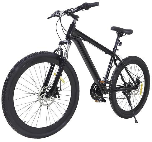 Fridgestea Bicicleta de montaña de 26 pulgadas, 21 velocidades, bicicleta de carretera, bicicleta juvenil, MTB con frenos de disco delanteros y traseros para niños, niñas, hombres, adultos