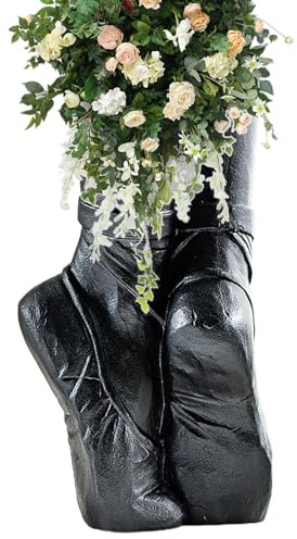 Vase - Dekorative Blumengruppe, Ballett Schuh Skulptur Blumentopf | Einzigartige Keramik Handwerk Krug, moderne Ballett Schuh Skulptur, Ballettschuhe Tänzer Porträt Skulptur für Desktop