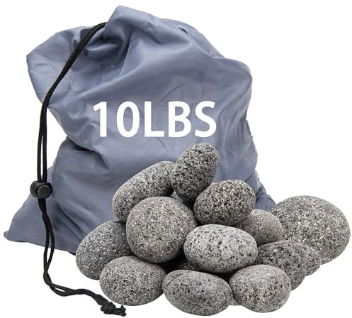 4,5 kg Lavasteine für Feuerstelle, 5,1 cm - 7,6 cm, natürliche Lavasteine, schwarze Lavasteine für Feuerstelle und Kamin