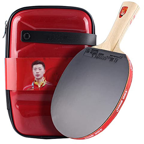 YJKKZQLB Pala de Tenis de Mesa Carbono de Estructura 5+2C, Pala de Tenis de Mesa Potente, Pala de Pingpong de Caucho Profesional
