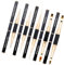 5 Pcs Professional Nail Art Brush Set - Dual-Ended Liner, Acrylic Dust Brush, Fine Line Painting Brush for Gel Polish and DIY Nail Designs (Black & Gold)