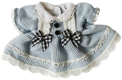 Plüschbären Puppenkleid Outfit, Foto Requisiten, Lernkostüme DIY Machen Sie Ihre Eigenen Puppen Gefüllte Puppenkleidung für 12 cm Puppen, Blau