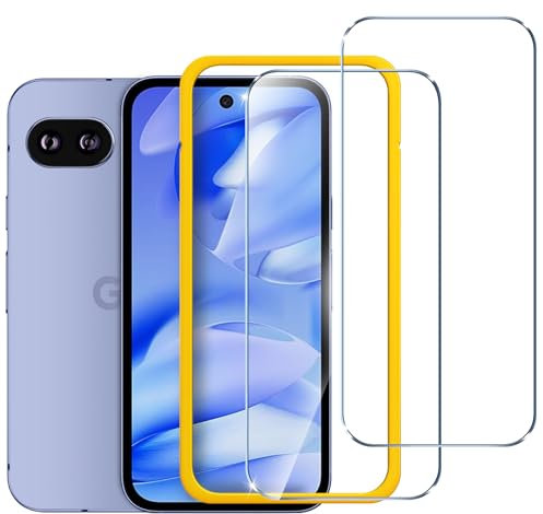 iVoler 3-in-1 Pezzi Pellicola Vetro Temperato per Google Pixel 9a, Strumento di Installazione Incluso, Pellicola Protettiva Protezione Schermo Anti Graffio