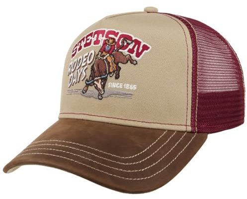 Stetson Rodeo Days Trucker Cap Herren Baseball Mütze Sommer Winter beige-rot One Size