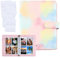 Photocard Binder, Kpop Binder A5 Kpop Photocard Holder, 120 Pockets Kpop Binder 4 Taschen 30 Seiten, Fotoalbum 6 Ringbuch-Album PU Leder Sammelalbum Für Fotosammlung