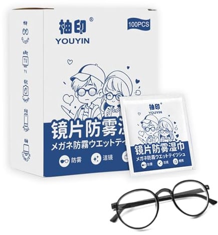 Pre-Moistened Lens Wipes - Portable Cleaning Wipes for Glasses Phones Camera Lenses Screens - 100 Count Wipes