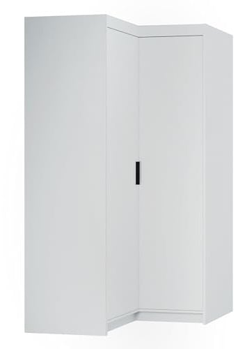 AXLIVING Storicos Armoire d'angle Moderne Blanc 97,8 x 190,5 x 97,8 cm