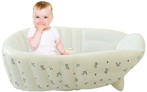 La Baignoire Pour Bébé | Baignoire Gonflable de Voyage pour Nourrissons - Siège De Soutien Réglable Et Pliable Accessoires Pour Le Bain Pour La Plage La Piscine Le Plein Air Le Camping Et Le Voyage
