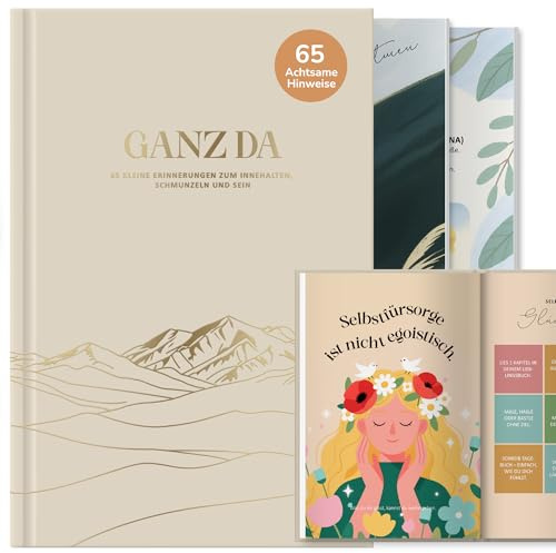 BIROYAL 5 Minuten Peace mit 65 Impulse - 5 Minuten Tagebuch für Erwachsene - Dankbarkeitstagebuch Erwachsene - Achtsamkeitstagebuch für Manifestieren & Selbstliebe - Inspirationsbuch