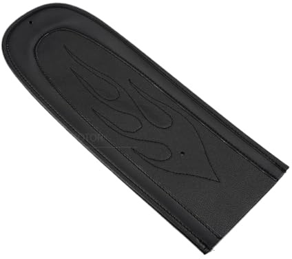 Flame Stitch Leather Rear Fender Bib Cover Pad Compatible With Wide Fat Bob Low Rider 2006-2017
