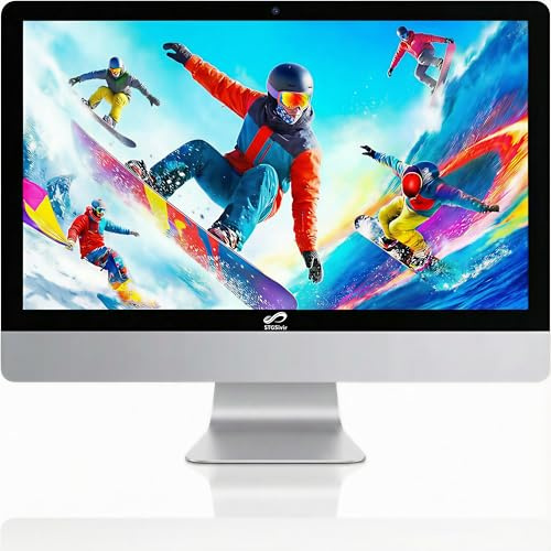 STGsivir All in One PC, 24 FHD Display, Core i7, 16G RAM, 1T SSD | All in One Desktop Computer, WiFi, BT 5.0, Webcam, Win11 Pro, White, AIO for Home & Office