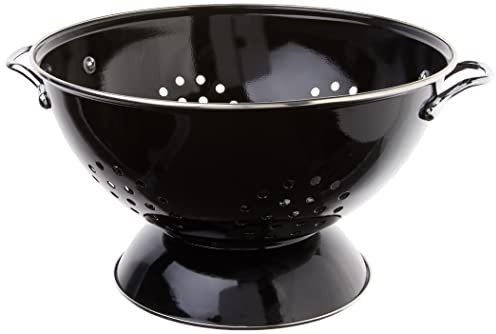 Calypso Basics by Reston Lloyd Powder Coated Enameled Colander, 5 Quart, Black