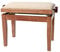 GEWA piano bench Deluxe, solid wood, height adjustable cherry high gloss