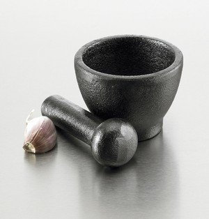 Mini- Gusseisen Mörser Und Stößel