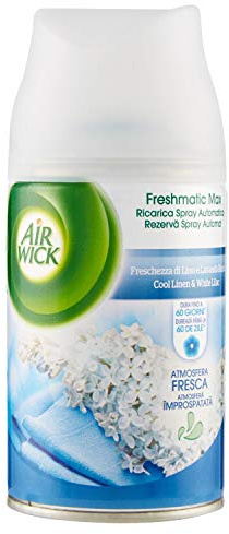Air Wick – Freshmatic Max, Ladekabel Spray Schalter, Raumduft, frische von Leinen und Lavendel – 2 Ersatzminen
