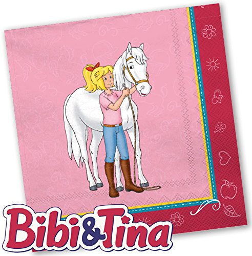 20 Servietten * BIBI & TINA * für Kinderparty und Kindergeburtstag | Pferde Mädchen Kinder Geburtstag Blocksberg Napkins Papierservietten Party Set