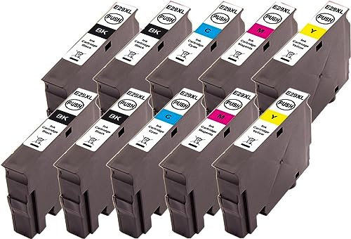 Peach E29 10er-Pack Druckerpatronen XL (4xBK, 2xC, 2xM, 2xY) ersetzt Epson T2996, No. 29XL, C13T29964010 für z.B. Epson Expression Home XP -235, Epson Expression Home XP -330